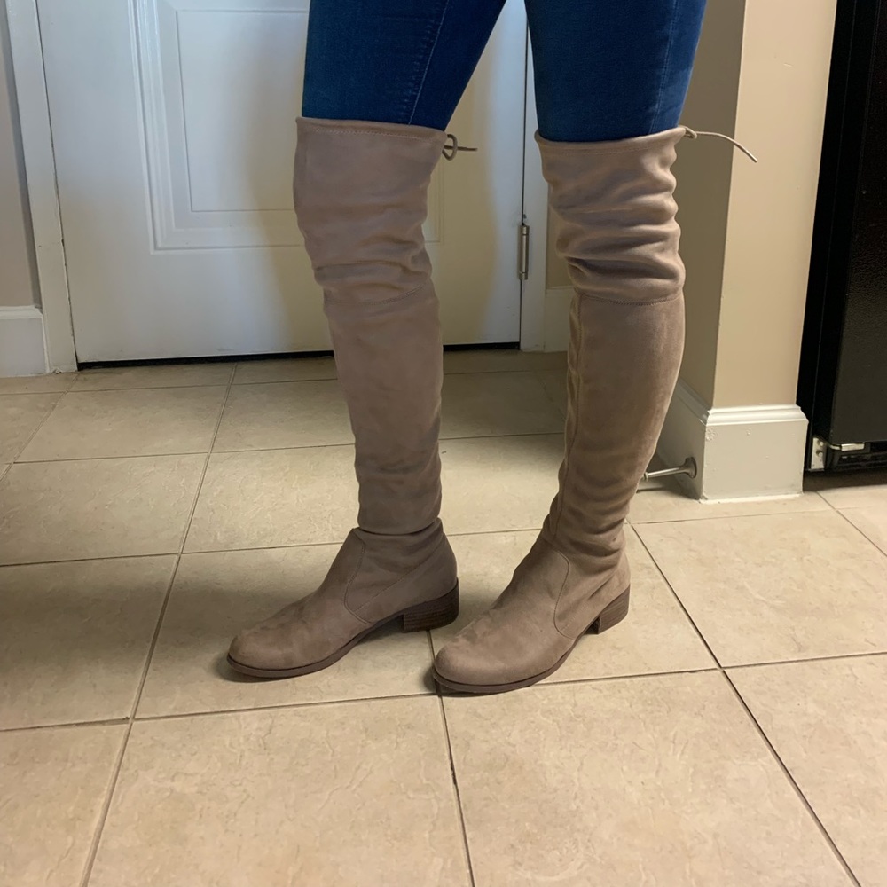 Charles David Tan Over the Knee Boots